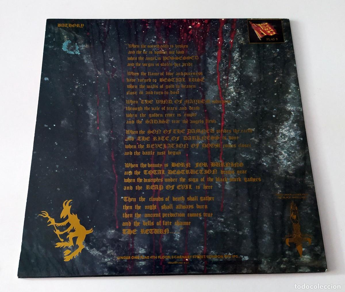 Discos de vinilo: LP BATHORY - THE RETURN... - Foto 2