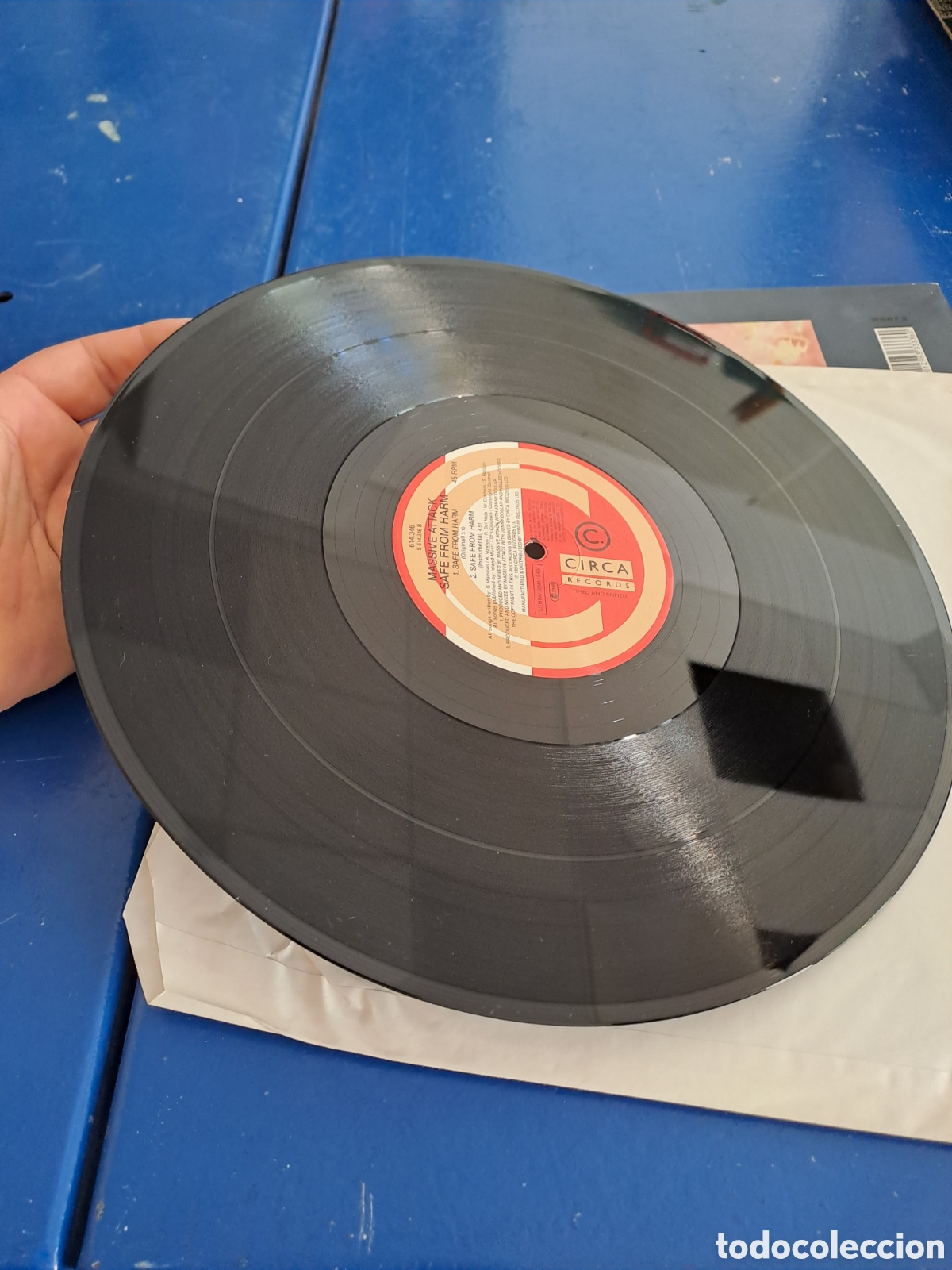 Discos de vinilo: MASSIVE ATTACK SAFE FROM HARM - Foto 3