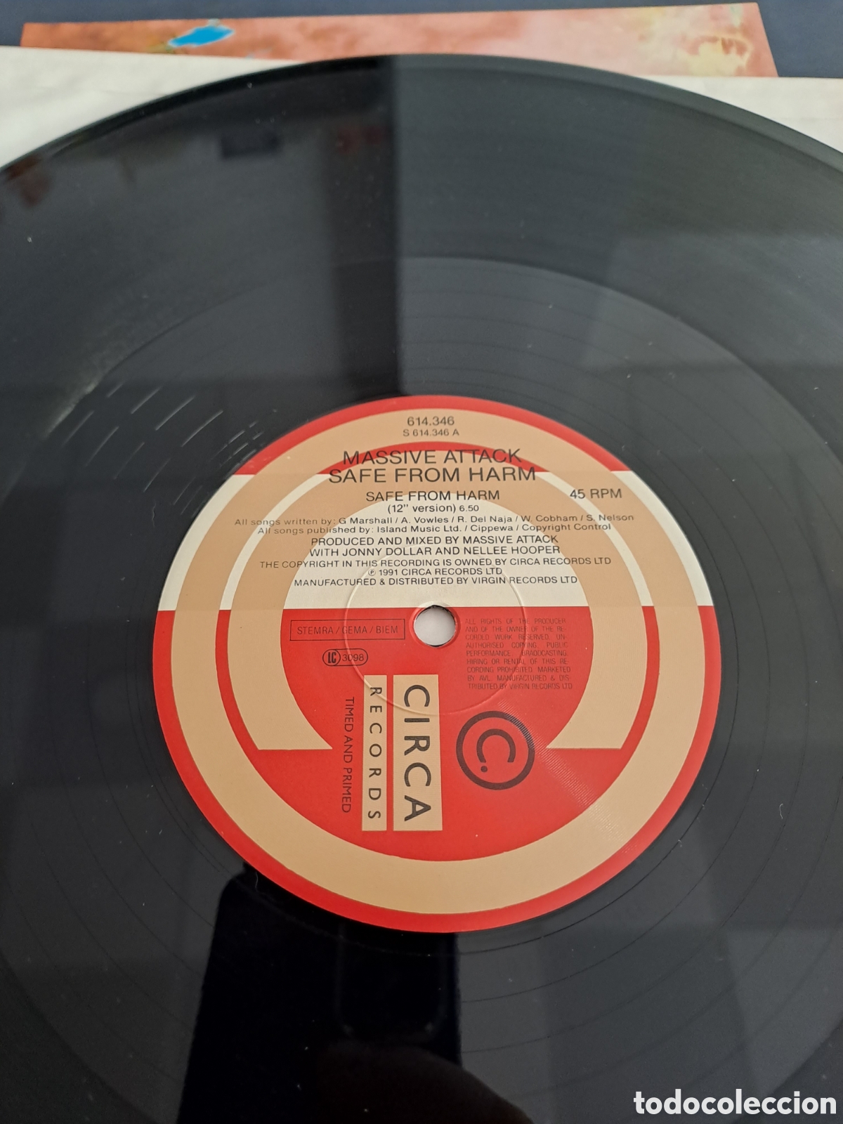 Discos de vinilo: MASSIVE ATTACK SAFE FROM HARM - Foto 5
