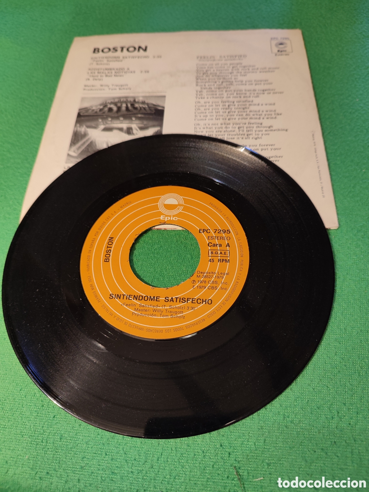Discos de vinilo: Boston - Sinti&eacute;ndome satisfecho - Foto 2