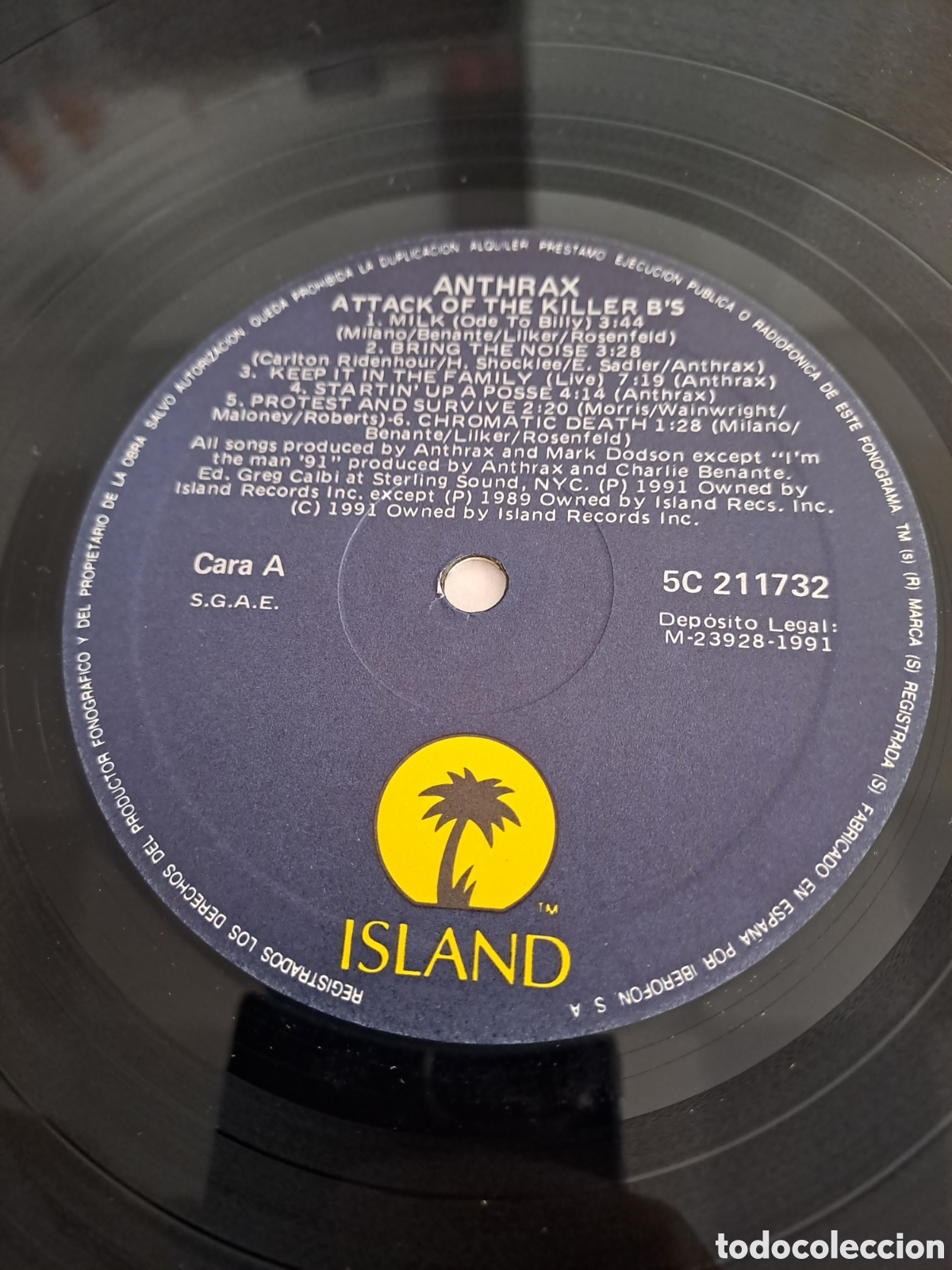 Discos de vinilo: Anthrax, Attack of the Killers B`s, 1991 - Foto 4