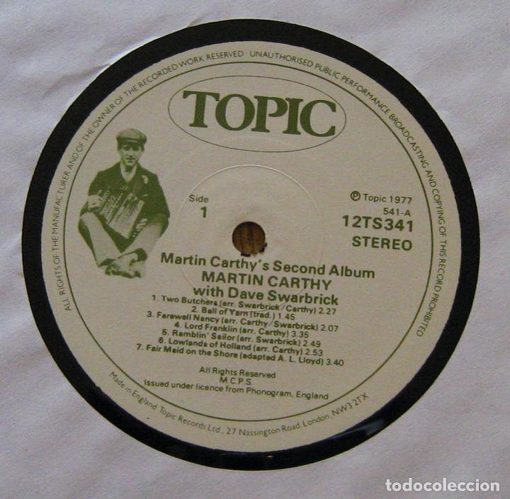Discos de vinilo: MARTIN CARTHY - SECOND ALBUM - CON DAVE SWARBRICK - (STEELEYE SPAN) - LP - Foto 3