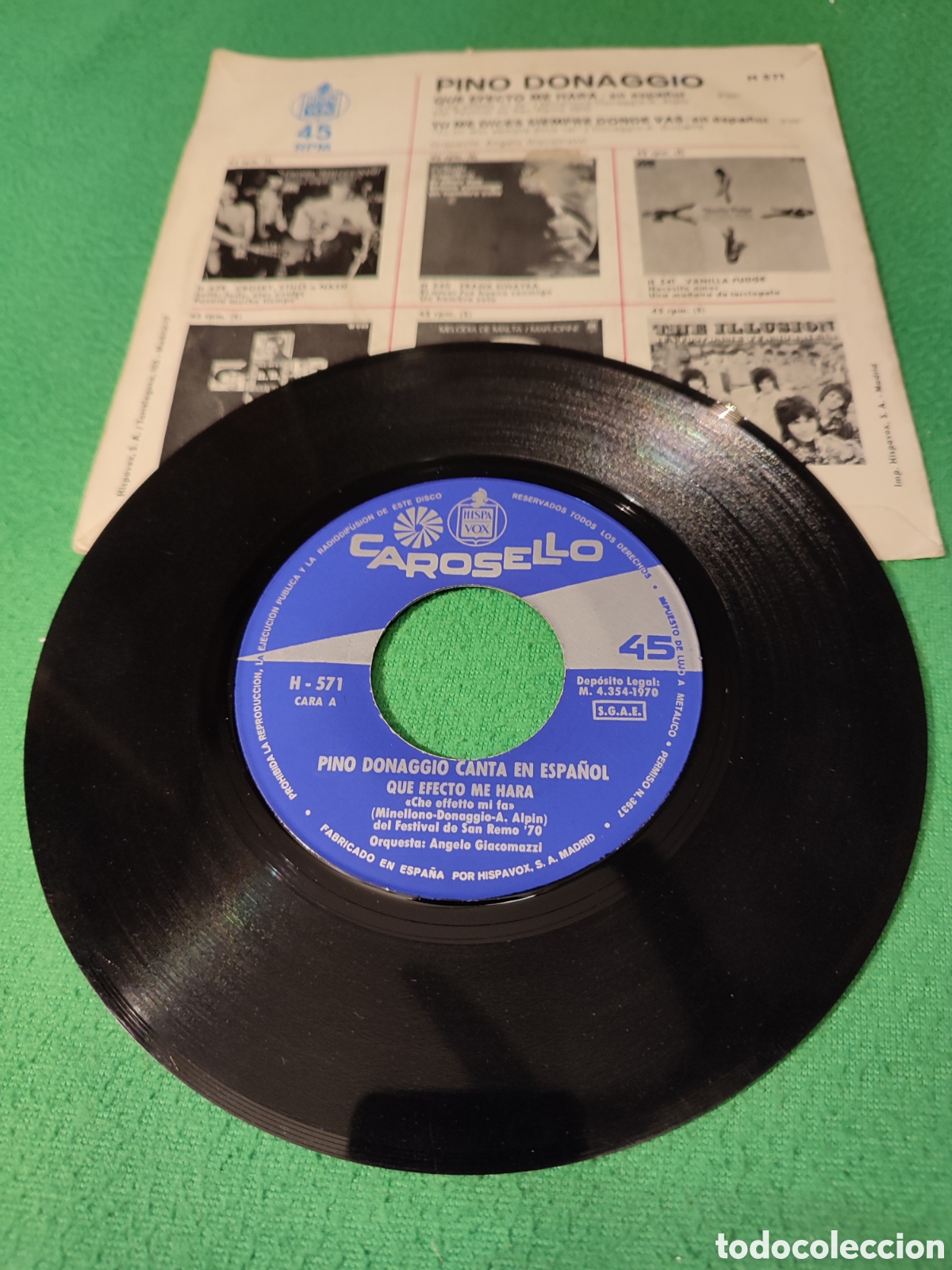 Discos de vinilo: Pino Donaggio - Que efecto me har&aacute; - Foto 2