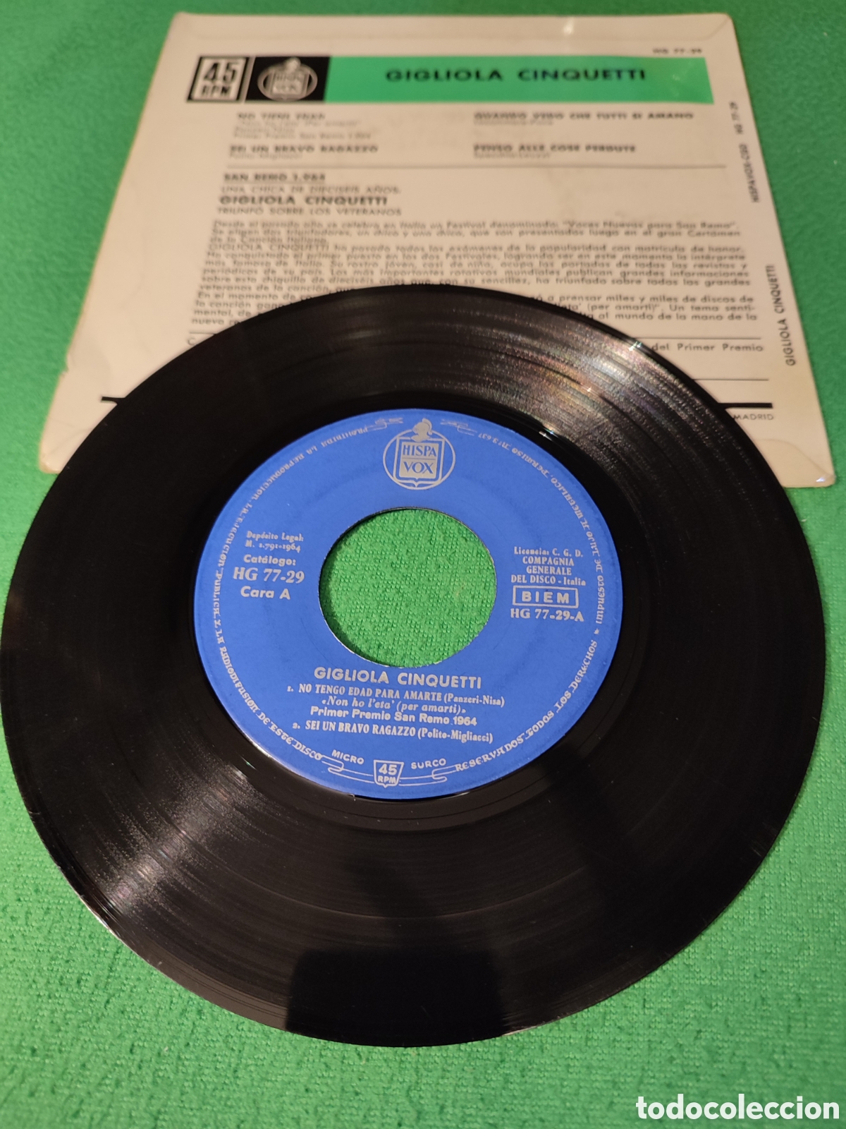 Discos de vinilo: Gigliola Cinquetti - No tiene edad+ 3 - Foto 2