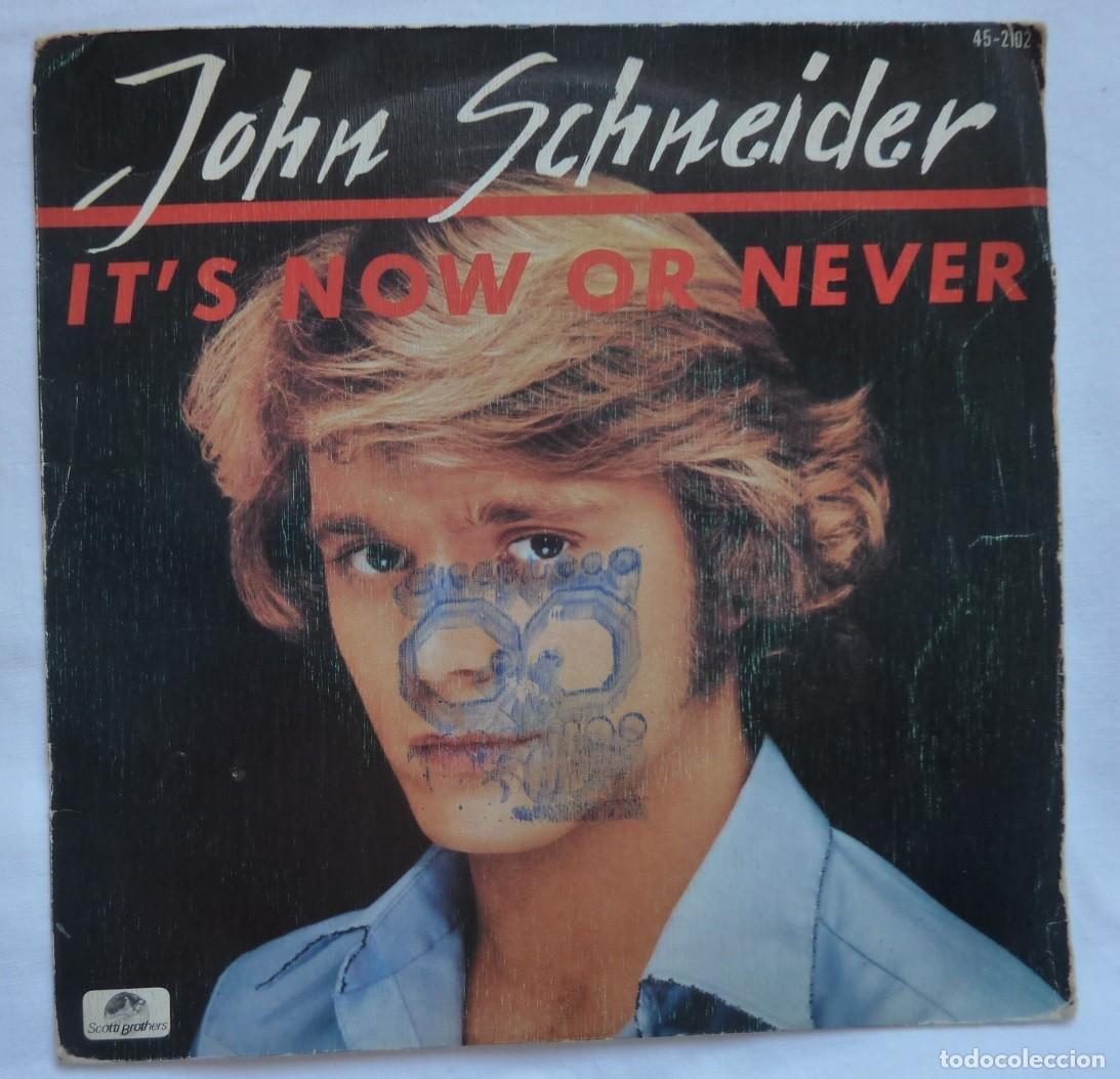 Discos de vinilo: JOHN SCHNEIDER // ITS NOW OR NEVER // 1981 // SINGLE - Foto 1