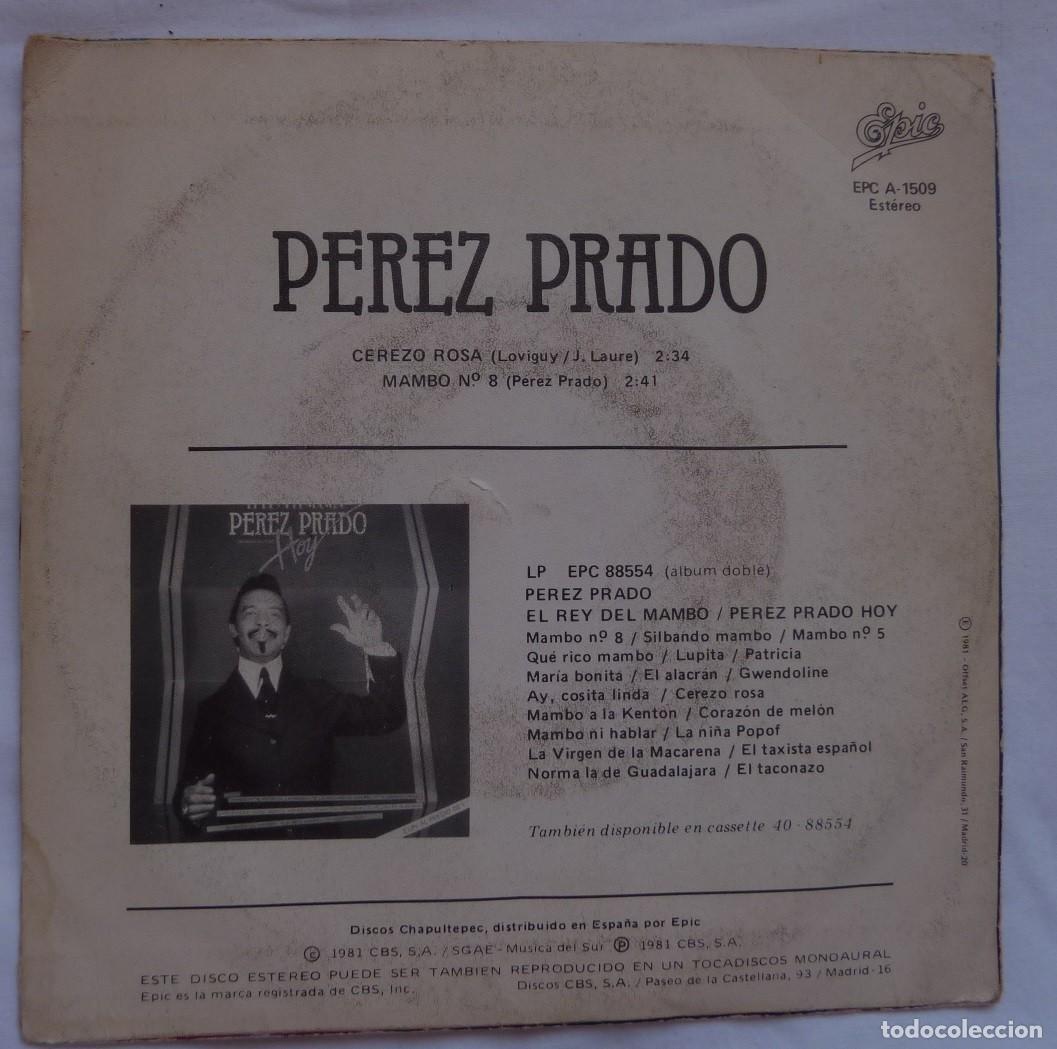 Discos de vinilo: PEREZ PRADO // CEREZO ROSA // 1981 // SINGLE - Foto 2