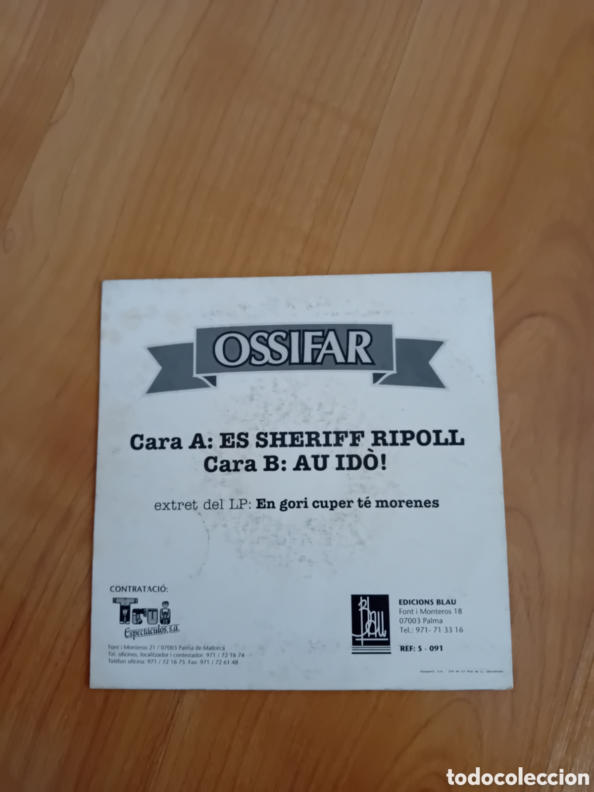 Discos de vinilo: OSSIFAR. EN GORI CUPER TE MORENES. ES SHERIFF RIPOLL - Foto 2