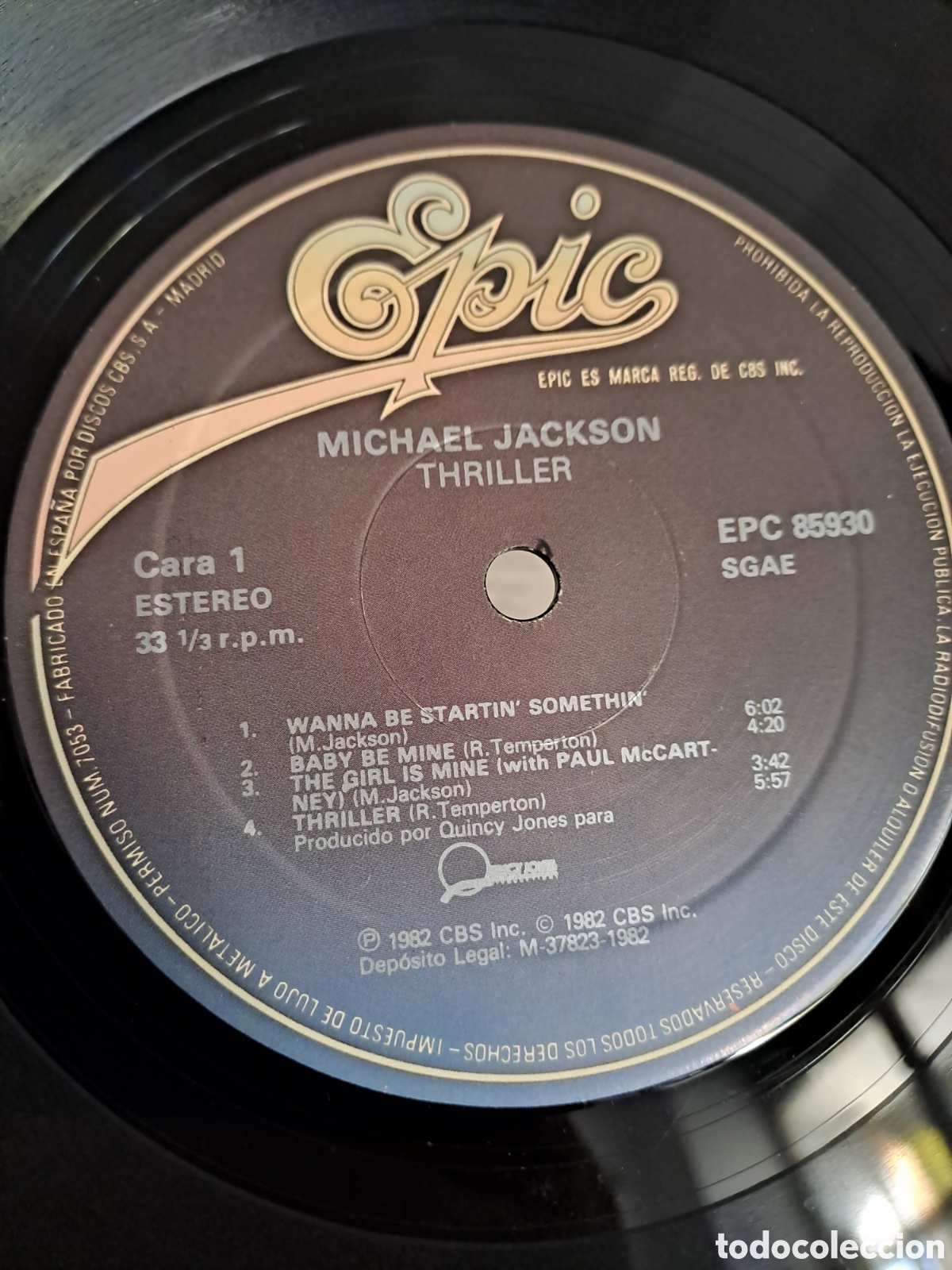 Discos de vinilo: Michael Jackson, Thriller, EPC 85930 / Vinilo - Foto 8