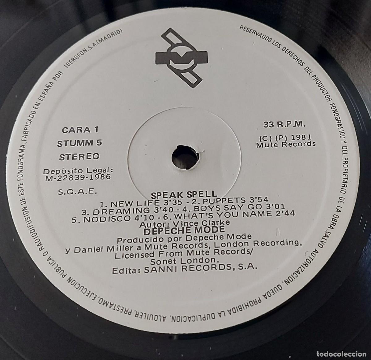 Discos de vinilo: 2 LP DEPECHE MODE SPEAK SPELL + A BROKEN FRAME RCA ESPA&Ntilde;A 1982 86 - Foto 7