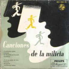 Discos de vinilo: CANCIONES DE LA MILICIA. 1960. VINILO EP - CORO DE ESTUDIANTES