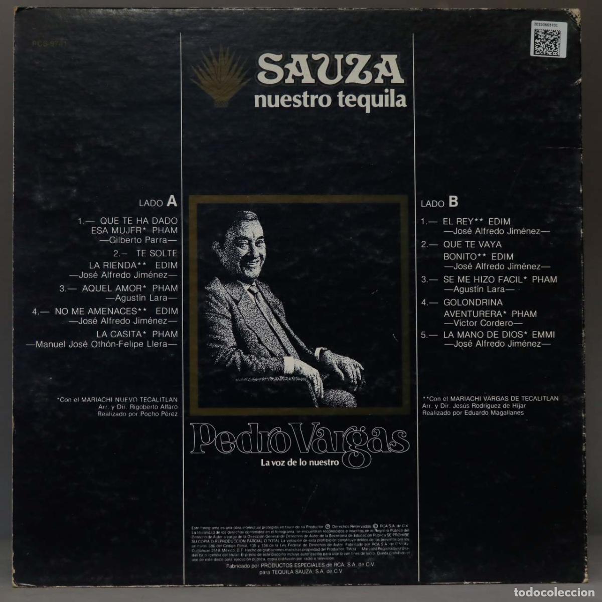 Discos de vinilo: LP. PEDRO VARGAS. LA VOZ DE LO NUESTRO - Foto 2