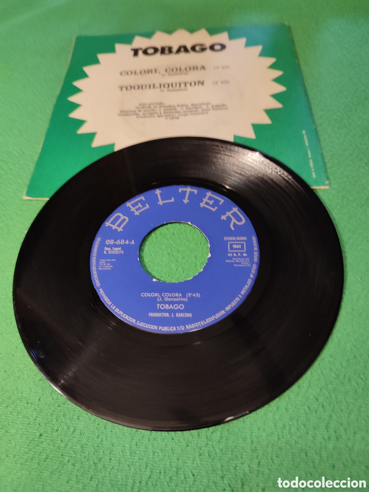 Discos de vinilo: Tobago - Colori, color&aacute; - Foto 2