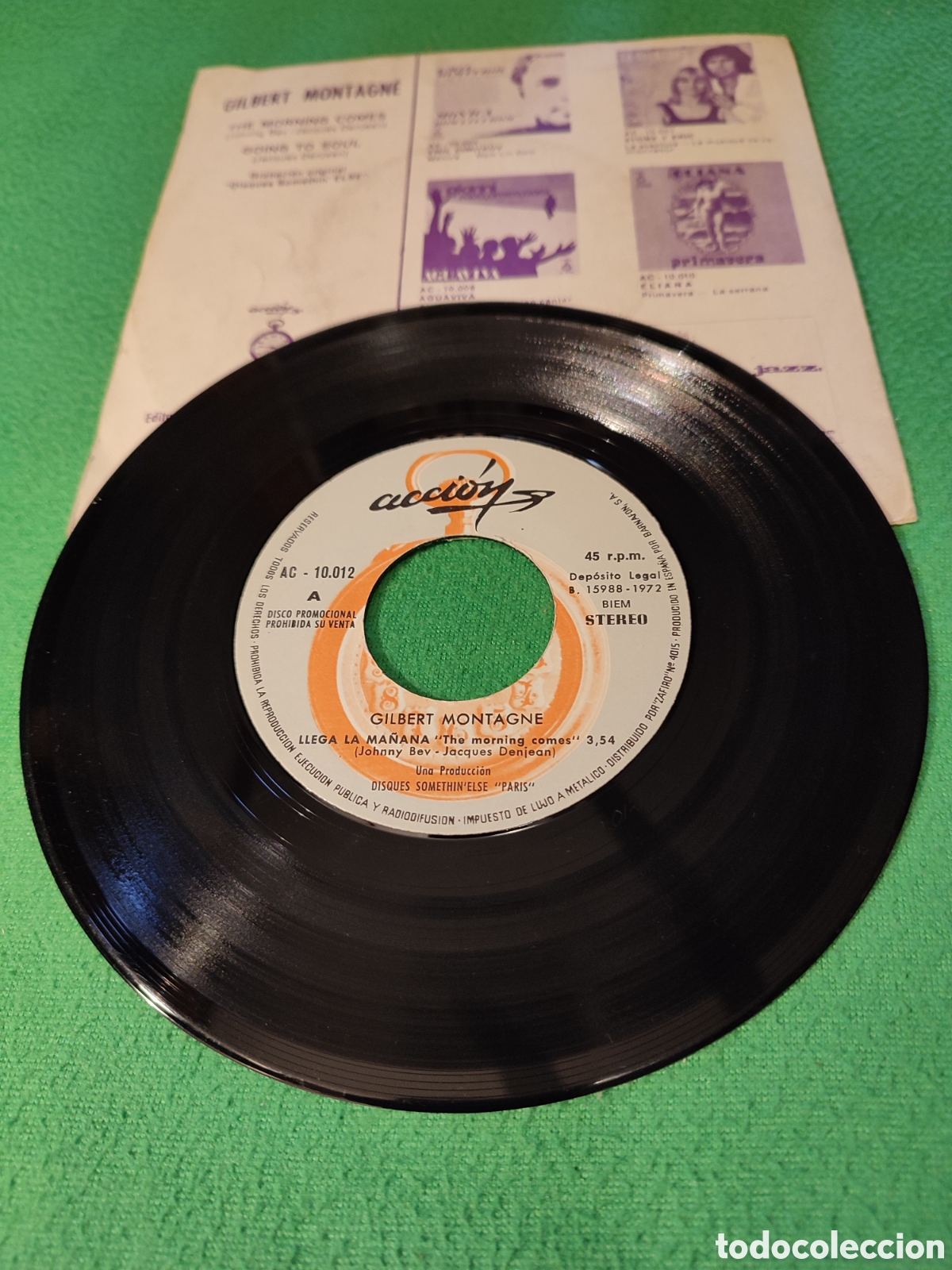 Discos de vinilo: Gilbert Montagne - The morning comes - Foto 2