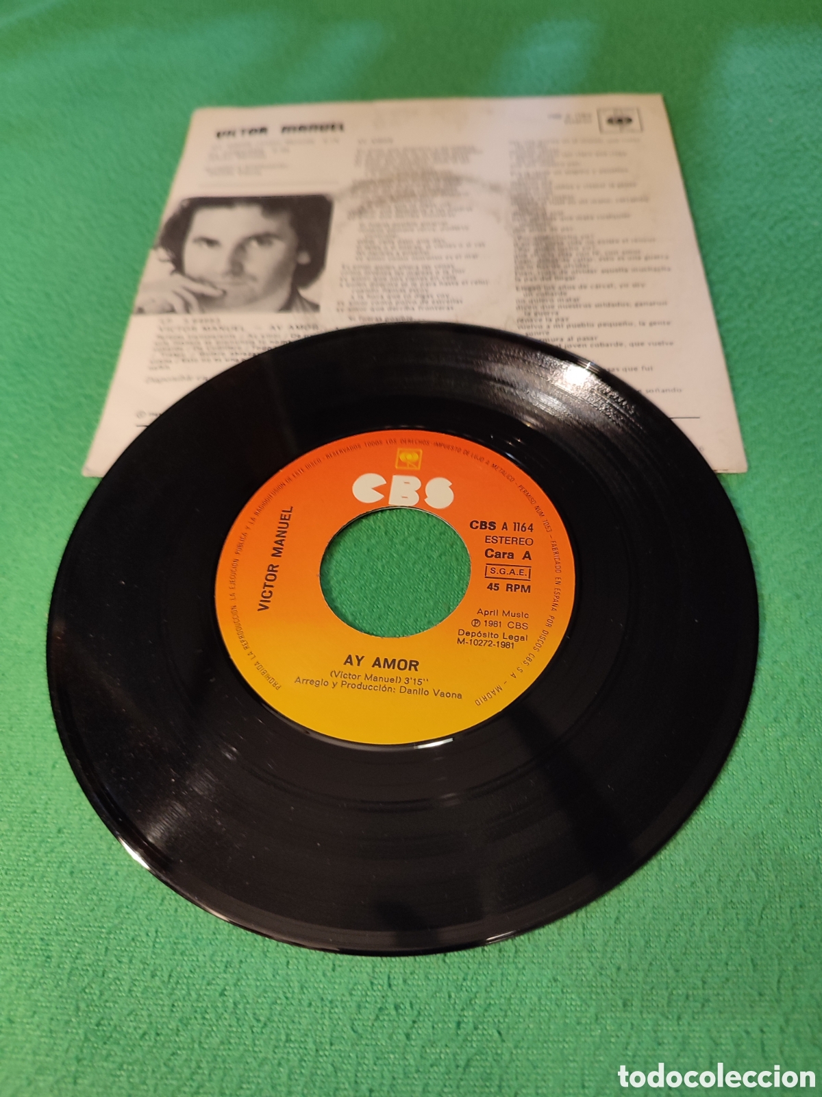 Discos de vinilo: V&iacute;ctor Manuel - Ay amor/ El cobarde - Foto 2