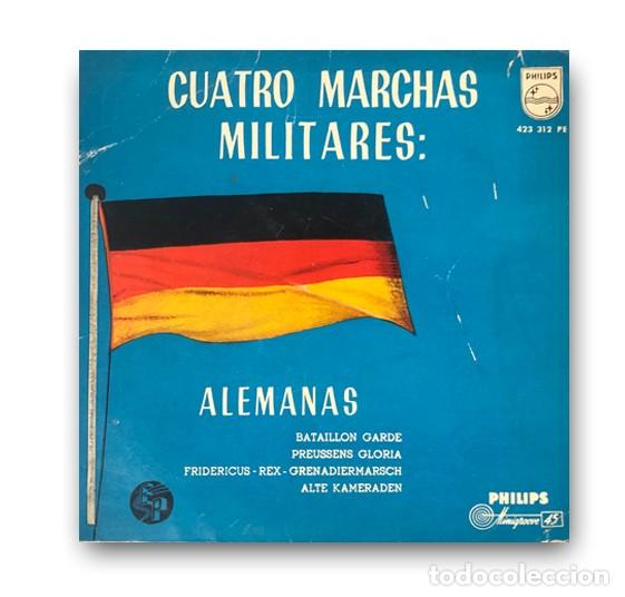 Discos de vinilo: Cuatro marchas militares: Alemanas SINGLE 7&rdquo; - Foto 1