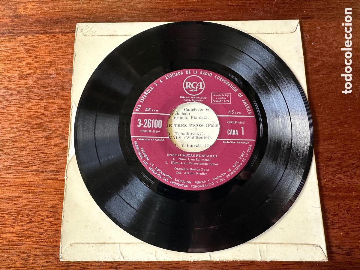 Discos de vinilo: ORQUESTA BOSTON POPS - DANZAS HUNGARAS ( BRAHMS ) RCA - Foto 4
