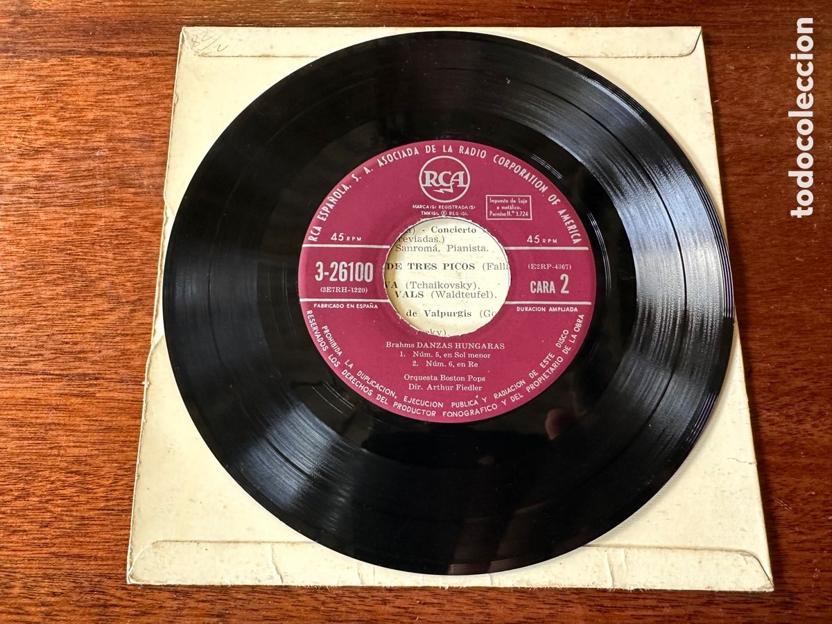 Discos de vinilo: ORQUESTA BOSTON POPS - DANZAS HUNGARAS ( BRAHMS ) RCA - Foto 6