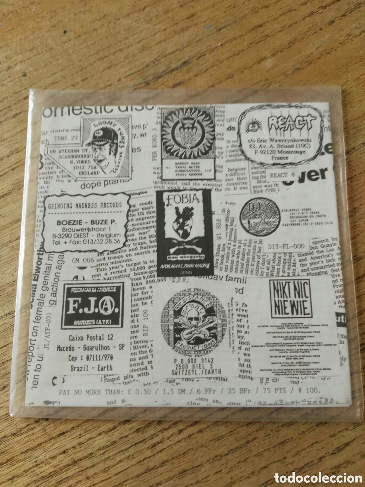 Discos de vinilo: Lote Active minds punk hardcore 2 flexidisc - Foto 2