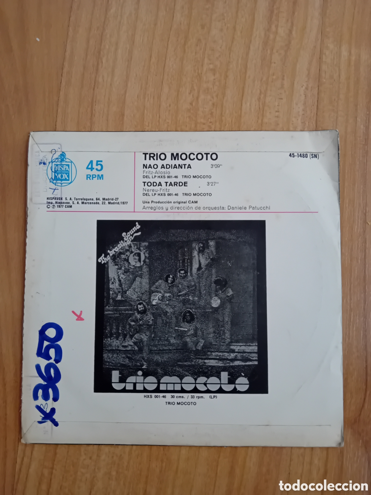 Discos de vinilo: TRIO MOCOTO. NAO ADIANTA - Foto 2