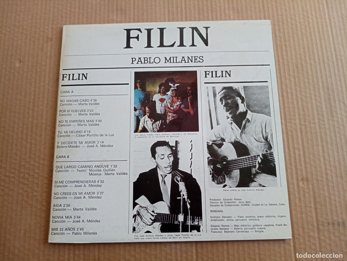 Discos de vinilo: PABLO MILANES - FILIN LP - Foto 1