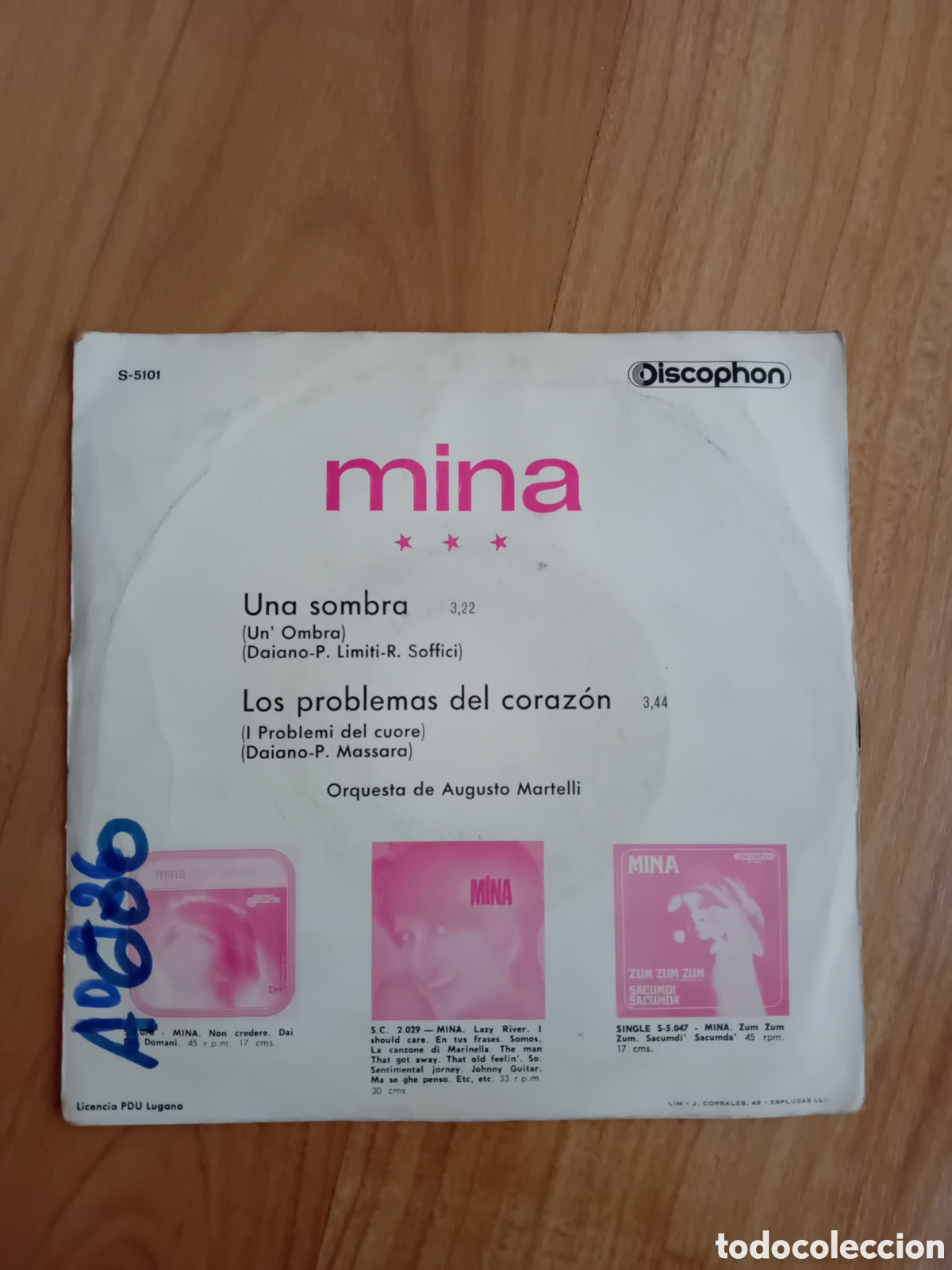Discos de vinilo: MINA. UNA SOMBRA - Foto 2