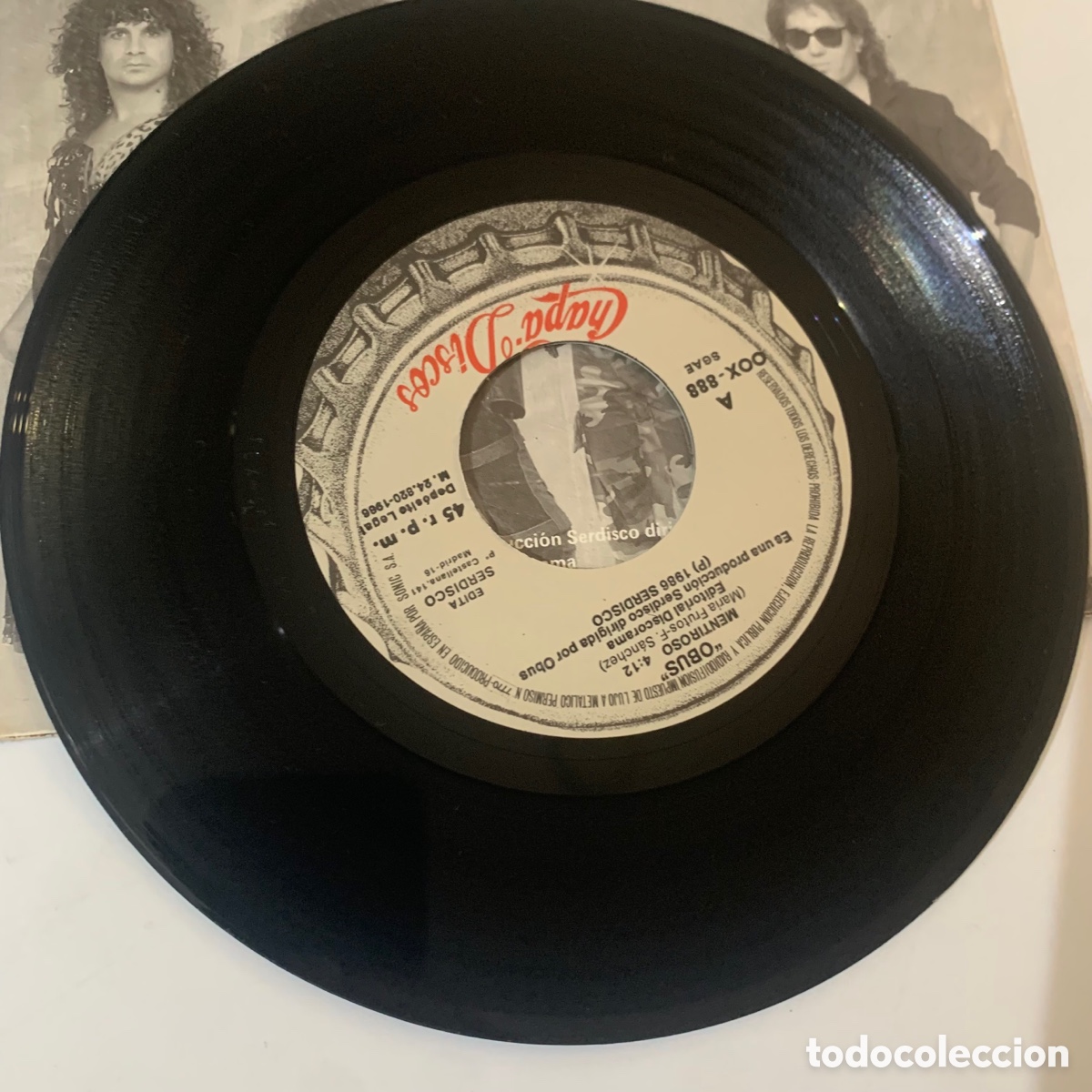 Discos de vinilo: Single ep Obus - Mentiroso de 1986 - Foto 3