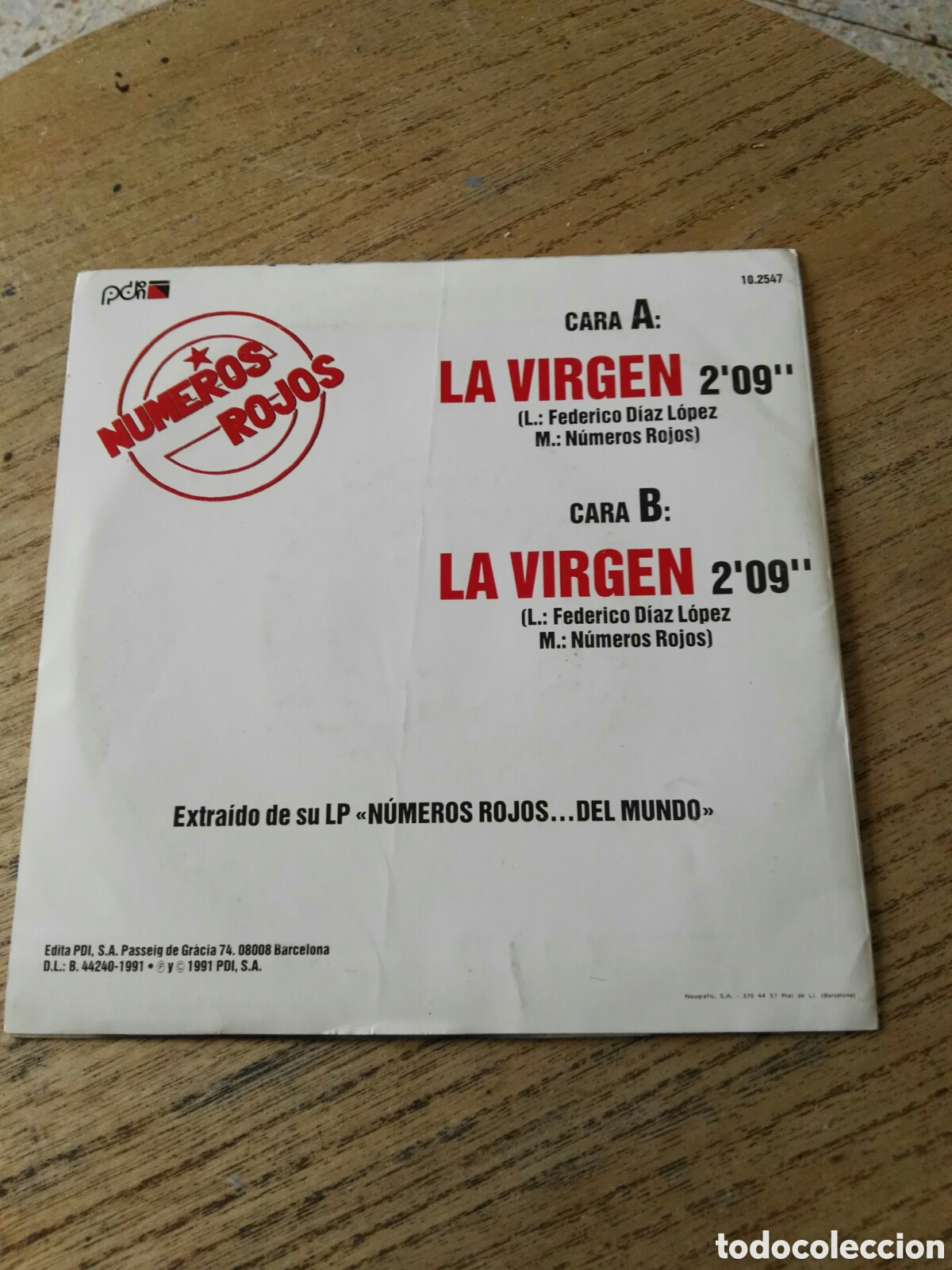 Discos de vinilo: Numeros rojos sg la virgen, le&ntilde;o, rosendo, - Foto 2