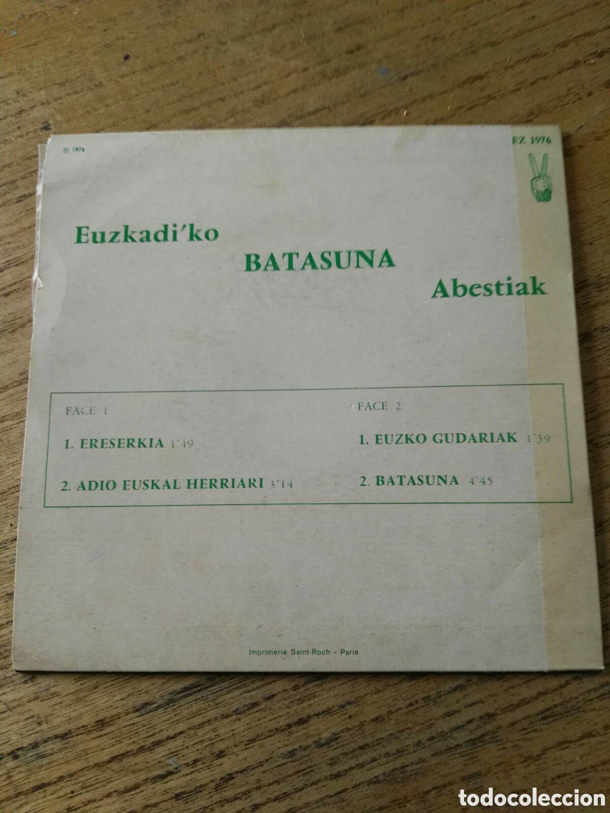 Discos de vinilo: Euskadiko batasuna abestiak - Foto 2