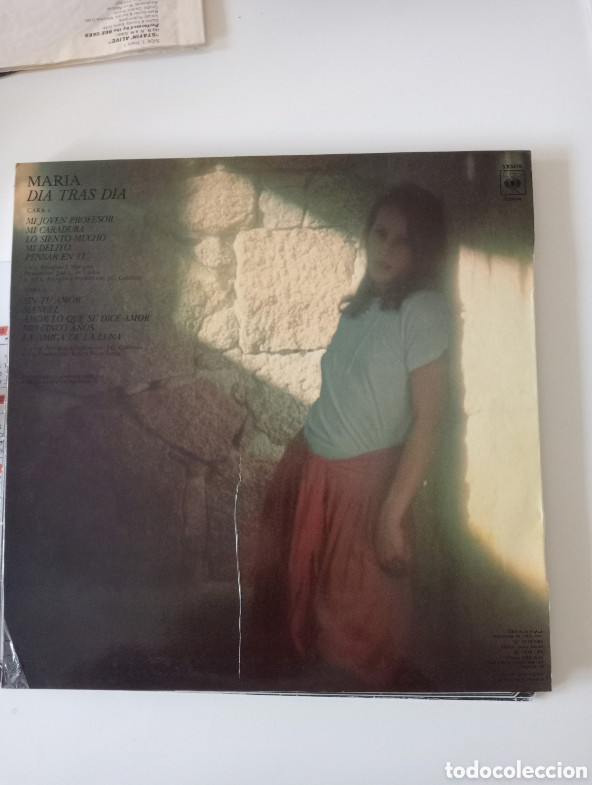 Discos de vinilo: Maria - Dia Tras Dia 1978 insert lp - Foto 2