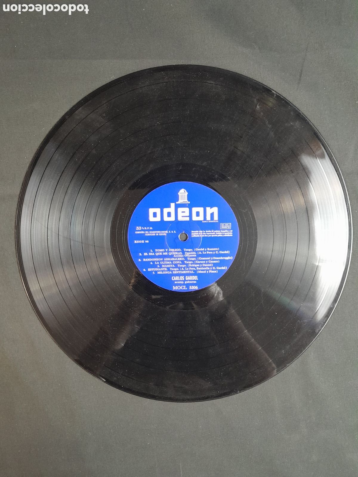 Discos de vinilo: LP-70. LP DISCO DE VINILO. CARLOS GARDEL. ODEON. - Foto 3