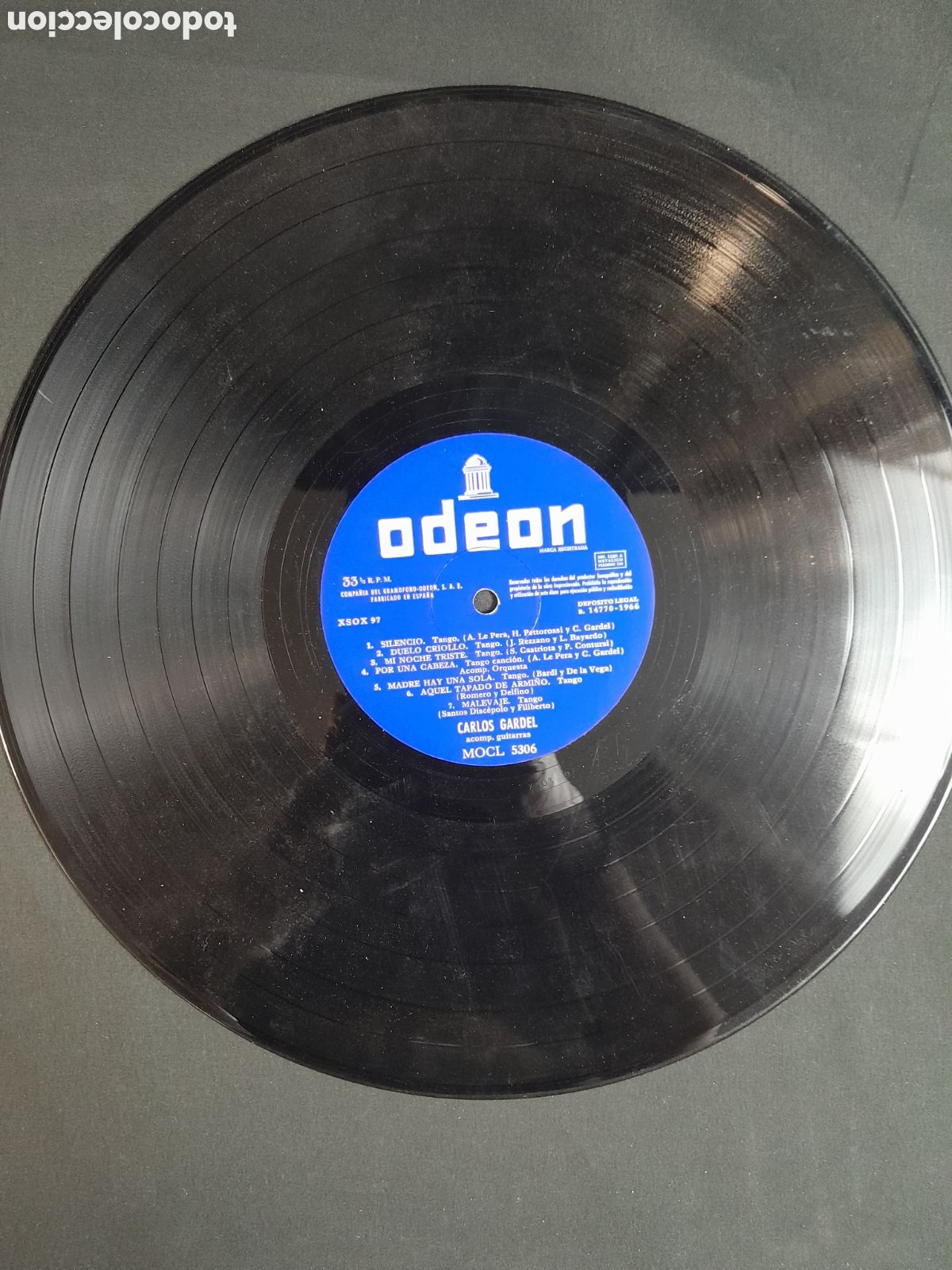 Discos de vinilo: LP-70. LP DISCO DE VINILO. CARLOS GARDEL. ODEON. - Foto 4