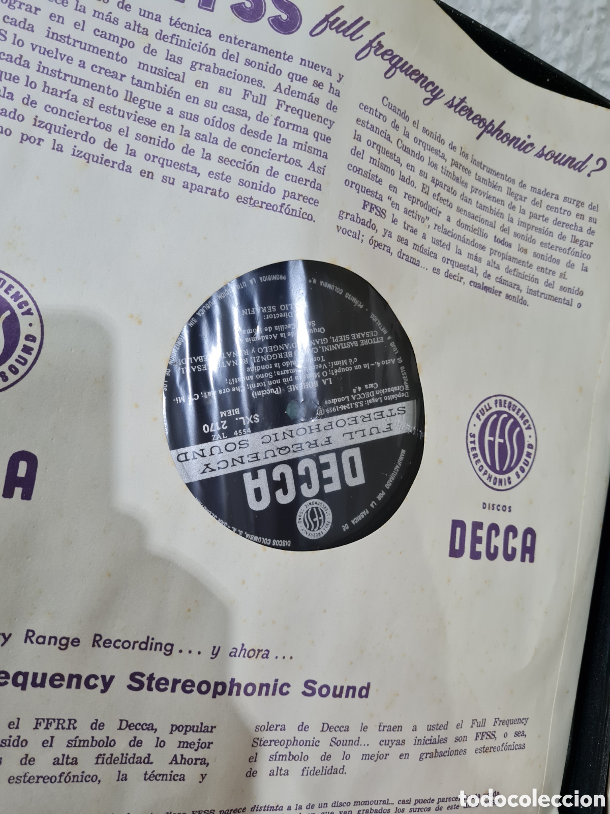 Discos de vinilo: Puccini LA BOHEME (Tebaldi Bergonzi) - Foto 2