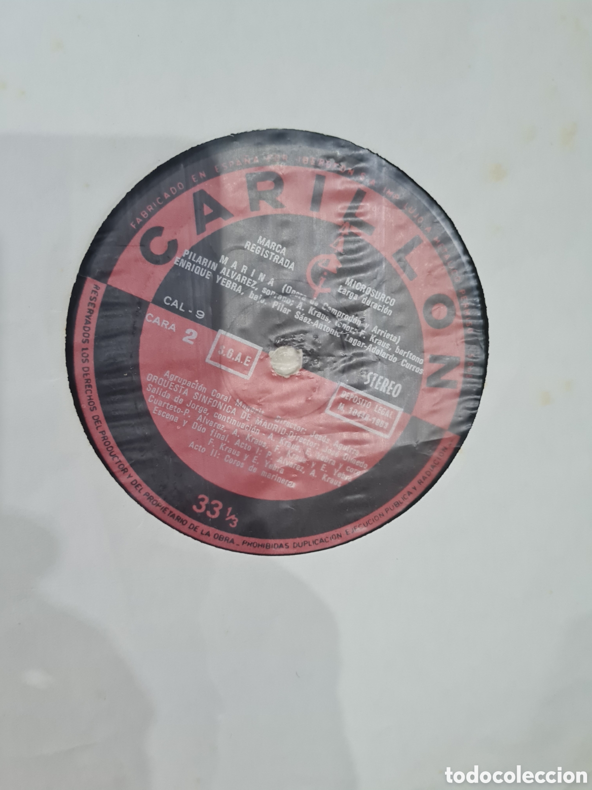 Discos de vinilo: MARINA (Alfredo Kraus) - Foto 3