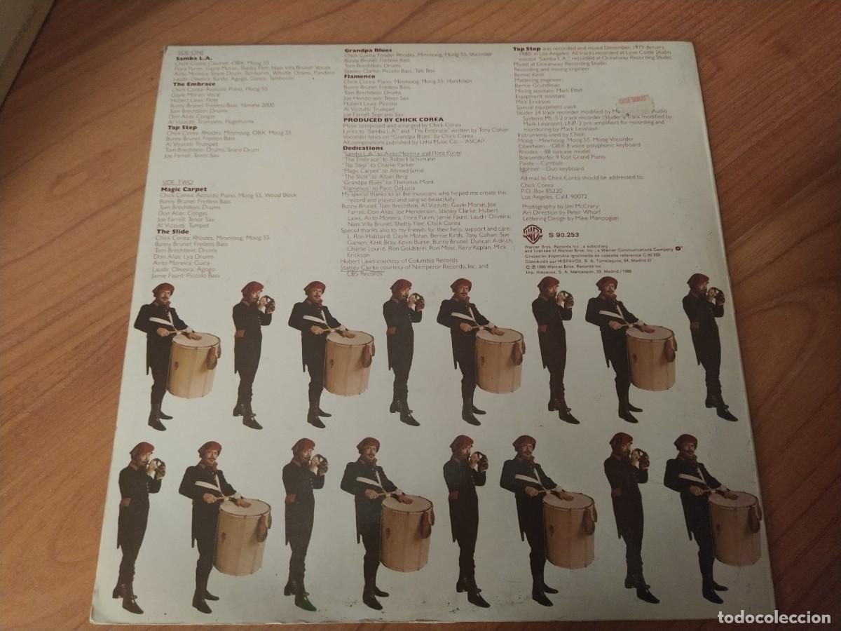 Discos de vinilo: CHICK COREA LP TAP STEP 1980 ESP - Foto 2