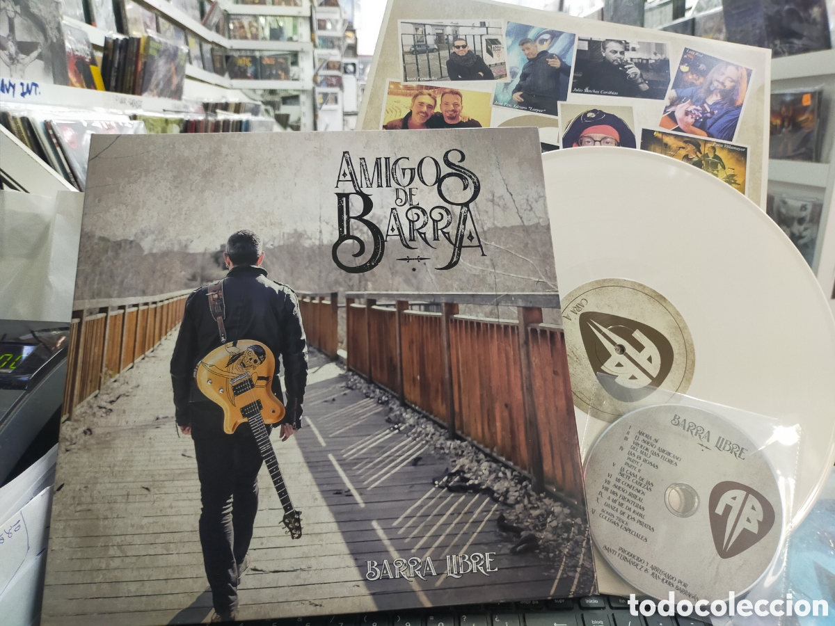 Discos de vinilo: Amigos de barra lp + CD barra libre carpeta doble vinilo blanco