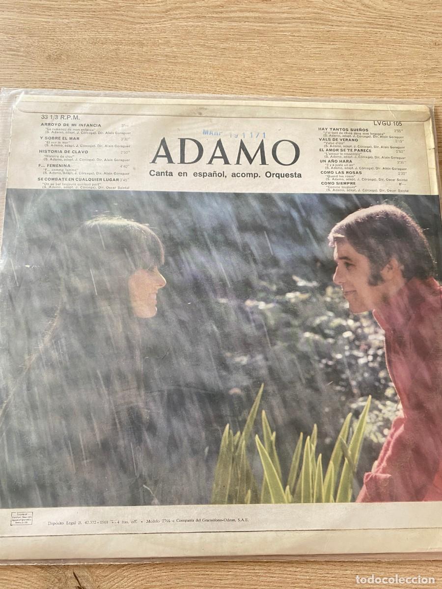 Discos de vinilo: ADAMO CANTA EN ESPA&Ntilde;OL LP - Foto 2