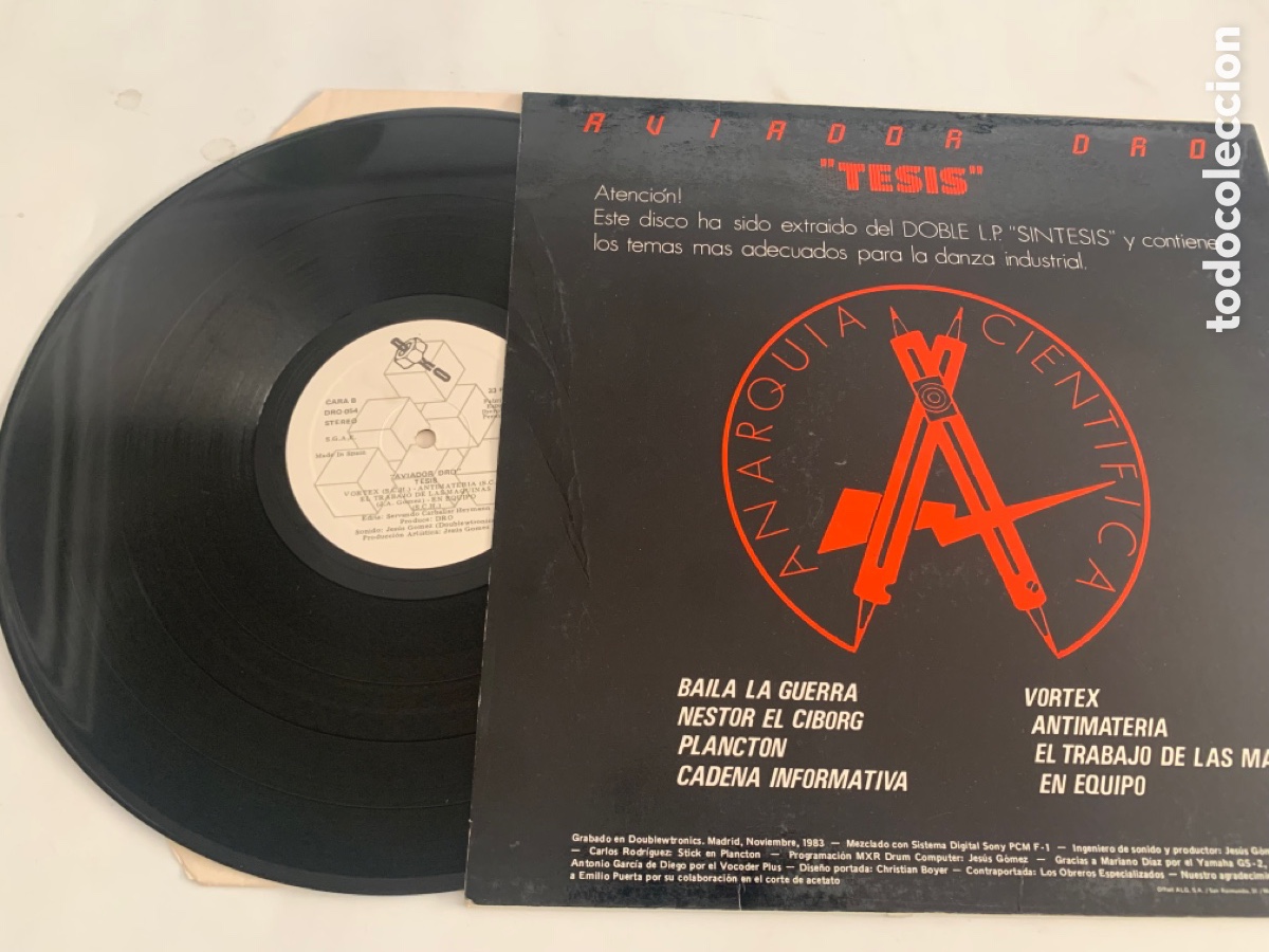 Discos de vinilo: Lp Aviador Dro - Tesis de 1983 - Foto 2