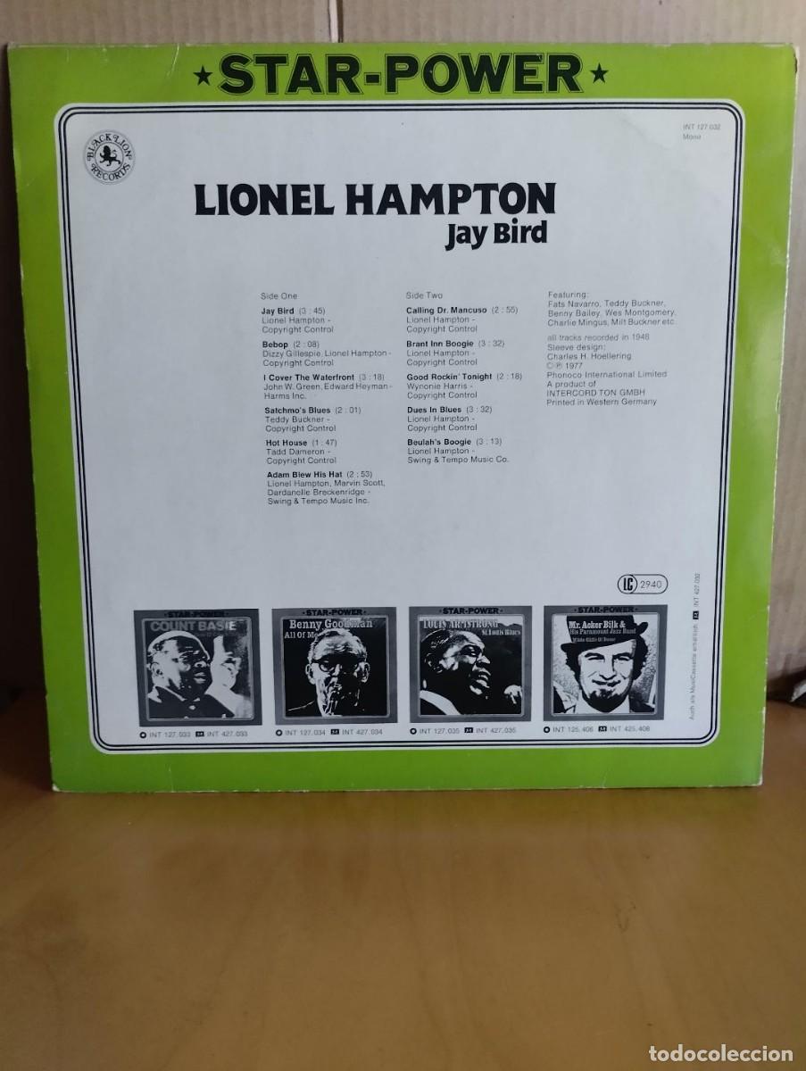 Discos de vinilo: LIONEL HAMPTON ---- JAY BIRD - Foto 2