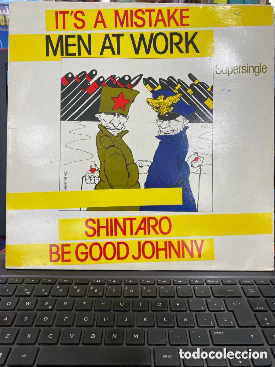 Discos de vinilo: MEN AT WORK - ITS A MISTAKE MAXI SINGLE SPAIN 1983 - Foto 1