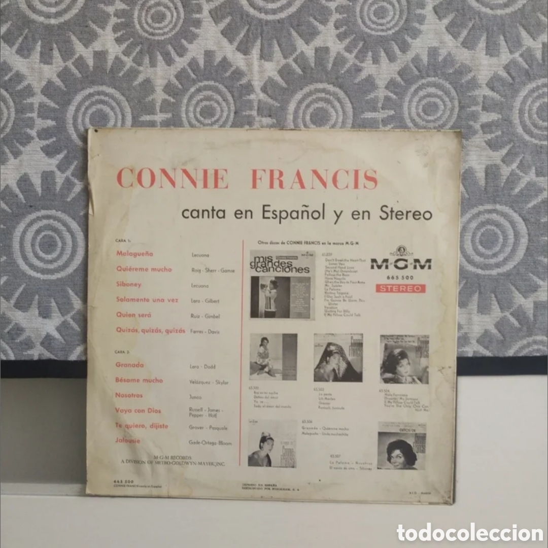 Discos de vinilo: Lp Connie Francis en espa&ntilde;ol y en stereo - Foto 2