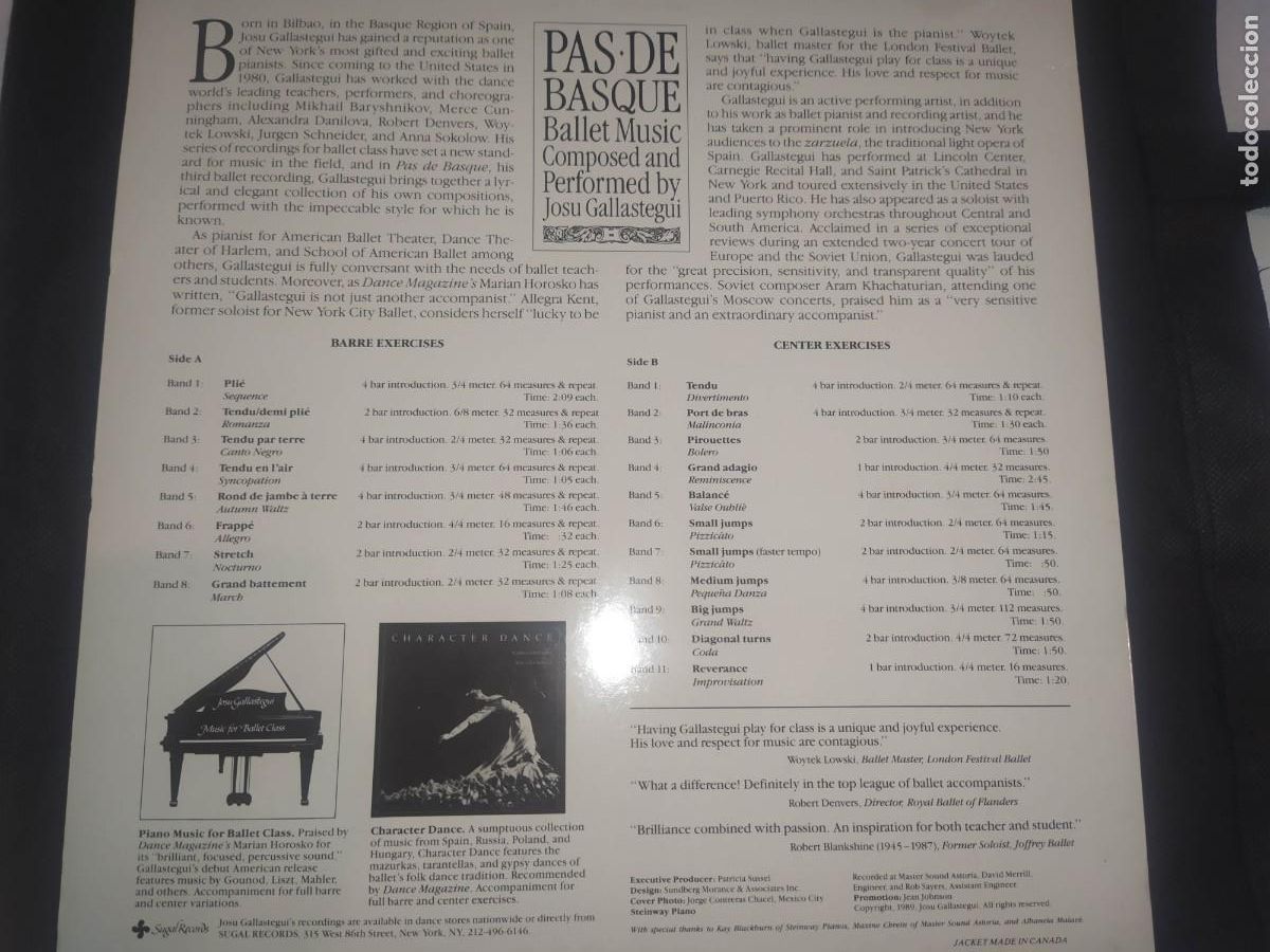 Discos de vinilo: JOSU GALLASTEGUI - Pas De Basque LP - Foto 2