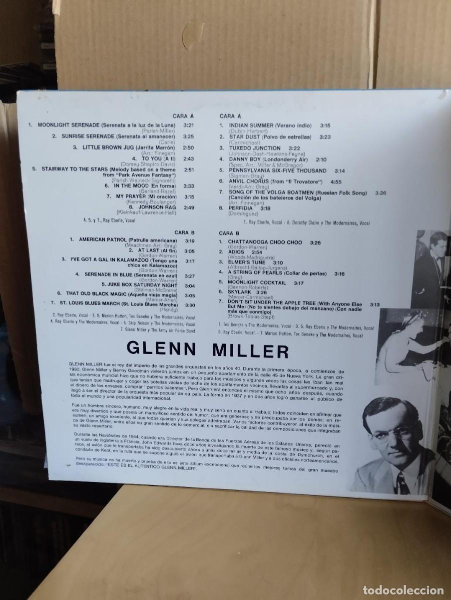 Discos de vinilo: GLENN MILLER ---- ESTE ES EL AUTENTICO GLENN MILLER - Foto 2