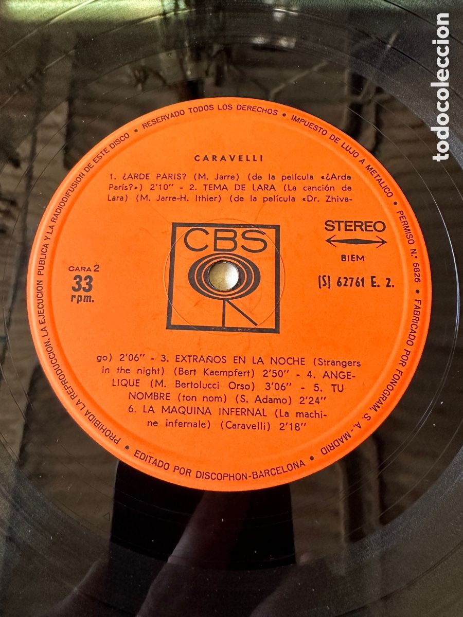 Discos de vinilo: CARAVELLI - PLESE LOVE ME 1966 CBS - Foto 5