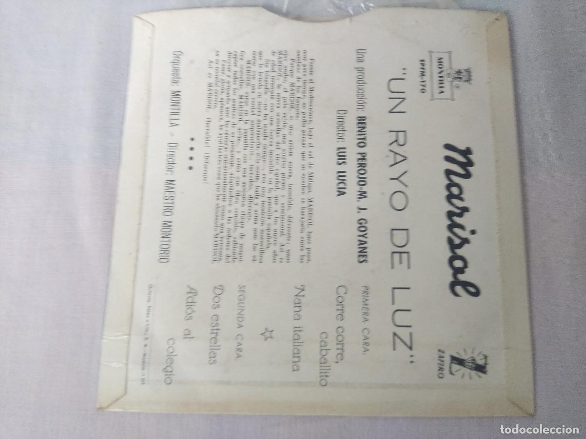 Discos de vinilo: MARISOL/UN RAYO DE LUZ/SINGLE. - Foto 3