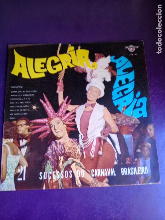 Disques de vinyle: Alegria Alegria 21 Sucessos Do Carnaval Brasileiro - EXITOS SAMBA BRASIL - LP CARAVELLE - SIN APENAS