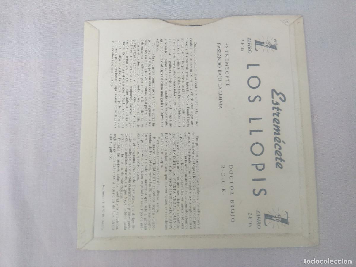 Discos de vinilo: LOS LLOPIS/ESTREMECETE/SINGLE. - Foto 3