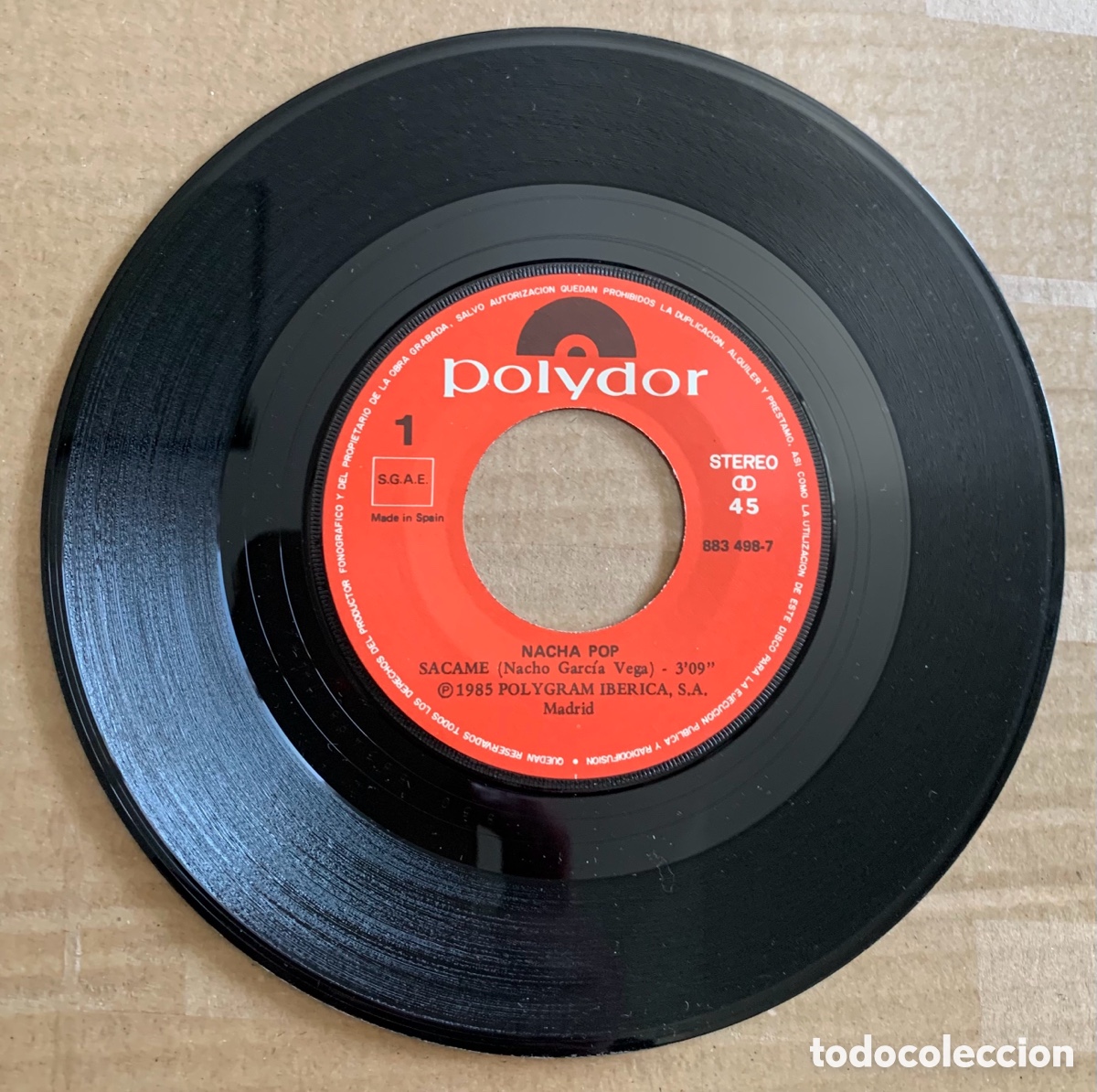 Discos de vinilo: Nacha Pop. Cada uno su Razon/ Sacame. Single. - Foto 3