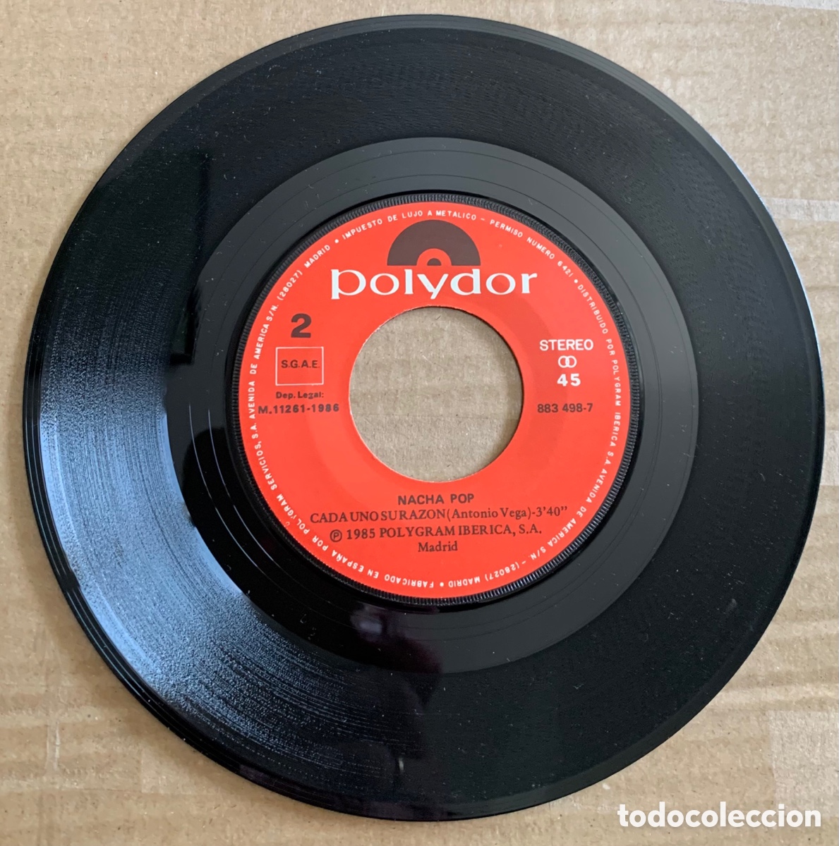 Discos de vinilo: Nacha Pop. Cada uno su Razon/ Sacame. Single. - Foto 4