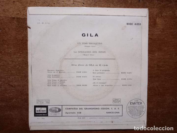 Discos de vinilo: Gila - un piso tranquilo + la operaci&oacute;n del ri&ntilde;&oacute;n - Foto 2