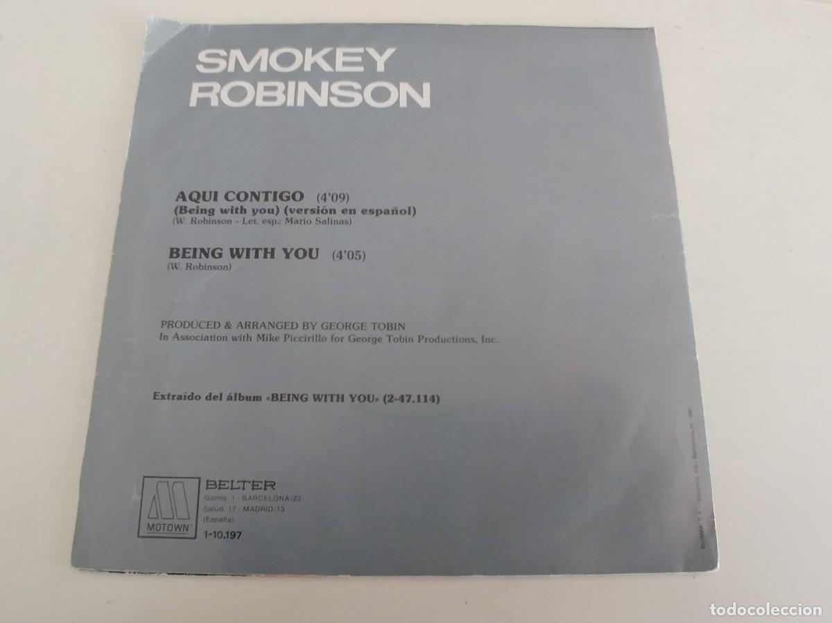 Discos de vinilo: SMOKEY ROBINSON-SINGLE AQUI CONTIGO - Foto 2